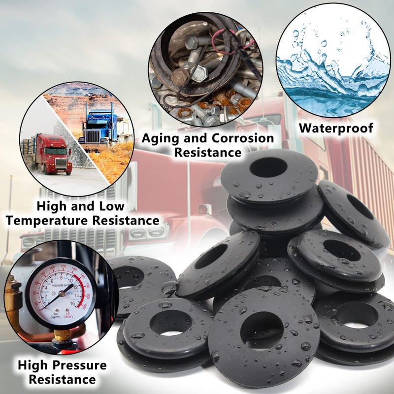 GREPSPUD 100pcs Glad Hand Seals Rubber Truck Gladhand Seals Black Polyurethane Seal Washers Grommets Round Gaskets for Semi Trucks Trailers Tractors  Parts Number 10028 - Image 4